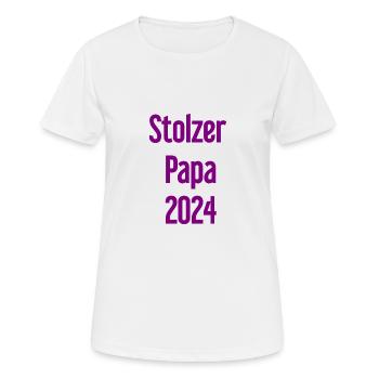 Proud Dad 2024 – for new fathers - Women's Breathable T-Shirt - white - Front - AI Model Female 172 dark (172cm)
