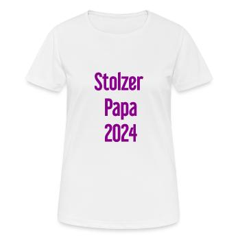 Proud Dad 2024 – for new fathers - Women's Breathable T-Shirt - white - Front - AI Model Female 172 dark (172cm)