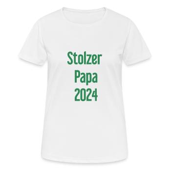 Proud Dad 2024 – for new fathers - Women's Breathable T-Shirt - white - Front - AI Model Female 172 dark (172cm)
