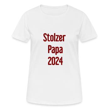 Proud Dad 2024 – for new fathers - Women's Breathable T-Shirt - white - Front - AI Model Female 172 dark (172cm)