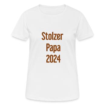 Proud Dad 2024 – for new fathers - Women's Breathable T-Shirt - white - Front - AI Model Female 172 dark (172cm)