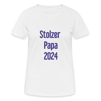 Proud Dad 2024 – for new fathers - Women's Breathable T-Shirt - white - Front - AI Model Female 172 dark (172cm)