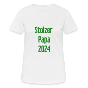 Proud Dad 2024 – for new fathers - Women's Breathable T-Shirt - white - Front - AI Model Female 172 dark (172cm)