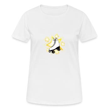 Étoile de patinage artistique jaune - T-shirt respirant Femme - blanc - Devant - AI Model Female 172 dark (172cm)