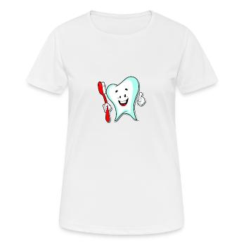 dent - T-shirt respirant Femme - blanc - Devant - AI Model Female 172 dark (172cm)