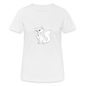 Fine cat lady - Women's Breathable T-Shirt - white - Front - AI Model Female 172 dark (172cm)
