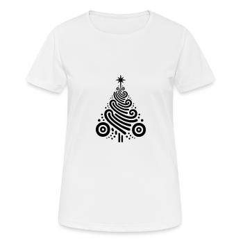 Kreative Weihnachtsbaumdarstellung mit Ornamenten - Frauen T-Shirt atmungsaktiv - Weiß - Vorne - AI Model Female 172 dark (172cm)