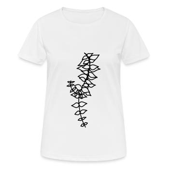 fleur sauvage simple - T-shirt respirant Femme - blanc - Devant - AI Model Female 172 dark (172cm)