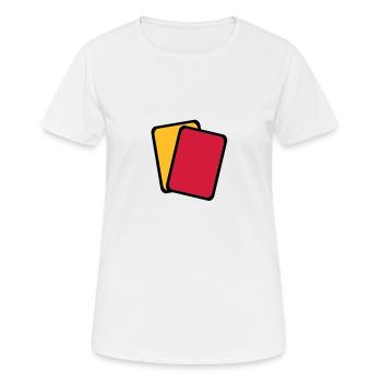 Carton rouge jaune - T-shirt respirant Femme - blanc - Devant - AI Model Female 172 dark (172cm)
