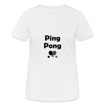 PING PONG - Women's Breathable T-Shirt - white - Front - AI Model Female 172 dark (172cm)