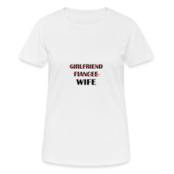 Wife - Women's Breathable T-Shirt - white - Front - AI Model Female 172 dark (172cm)