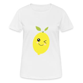 Citron, Citron vert, Citron vert, Fruits, Fruits, Végétalien - T-shirt respirant Femme - blanc - Devant - AI Model Female 172 dark (172cm)