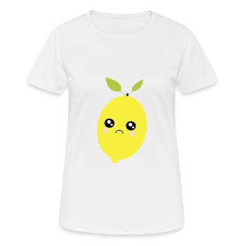 Citron, Citron vert, Citron vert, Fruits, Fruits, Végétalien - T-shirt respirant Femme - blanc - Devant - AI Model Female 172 dark (172cm)
