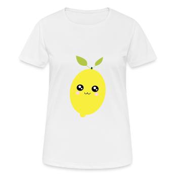 Citron Kawaii Fruits Kawaii Fruit Kawaii - T-shirt respirant Femme - blanc - Devant - AI Model Female 172 dark (172cm)