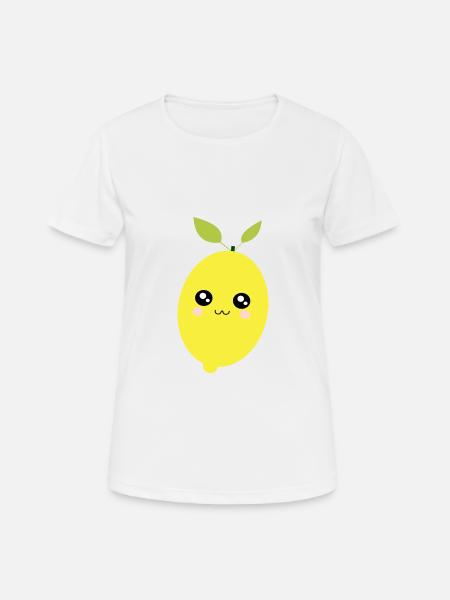 Kawaii Cytryna Kawaii Owoce Kawaii Kawaii Owoce - Dame T-shirt svedtransporterende - hvid