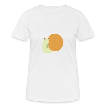 Schnecke - Frauen T-Shirt atmungsaktiv - Weiß - Vorne - AI Model Female 172 dark (172cm)