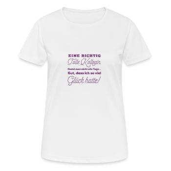 EINE RICHTIG TOLLE KOLLEGIN - Frauen T-Shirt atmungsaktiv - Weiß - Vorne - AI Model Female 172 dark (172cm)