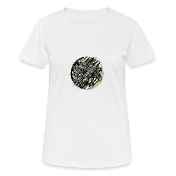 Tourbillon tactique abstrait - T-shirt respirant Femme - blanc - Devant - AI Model Female 172 dark (172cm)