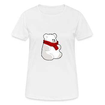 Eisbär - Frauen T-Shirt atmungsaktiv - Weiß - Vorne - AI Model Female 172 dark (172cm)