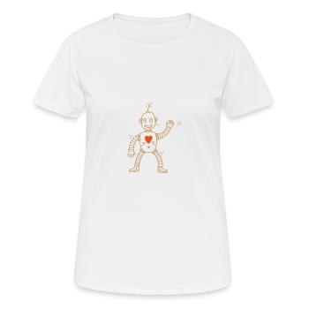 Robot gold - T-shirt respirant Femme - blanc - Devant - AI Model Female 172 dark (172cm)