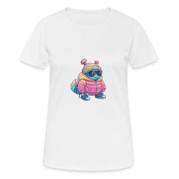 Wurm Winter - Frauen T-Shirt atmungsaktiv - Weiß - Vorne - AI Model Female 172 dark (172cm)