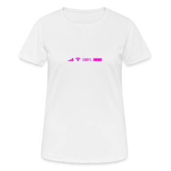 Icone wifi - T-shirt respirant Femme - blanc - Devant - AI Model Female 172 dark (172cm)