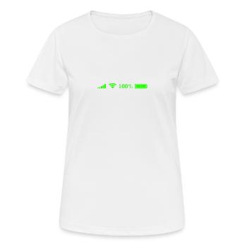 Internet - Frauen T-Shirt atmungsaktiv - Weiß - Vorne - AI Model Female 172 dark (172cm)