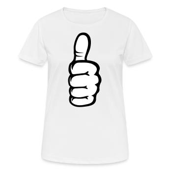 Alles klar OK Hand Symbol - Frauen T-Shirt atmungsaktiv - Weiß - Vorne - AI Model Female 172 dark (172cm)