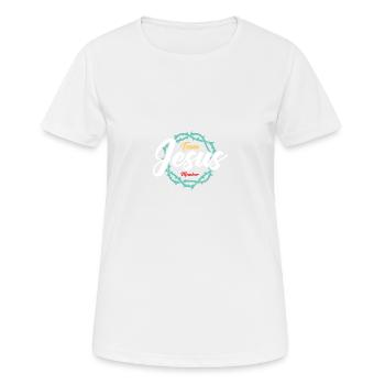 Team Jesus - Women's Breathable T-Shirt - white - Front - AI Model Female 172 dark (172cm)