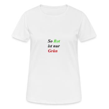 rouge vert - T-shirt respirant Femme - blanc - Devant - AI Model Female 172 dark (172cm)
