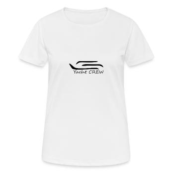 Conception de YACHT CREW - T-shirt respirant Femme - blanc - Devant - AI Model Female 172 dark (172cm)