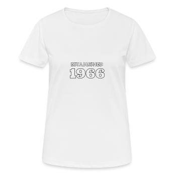 Established 1966 - Feier dein Geburtsjahr - Frauen T-Shirt atmungsaktiv - Weiß - Vorne - AI Model Female 172 dark (172cm)