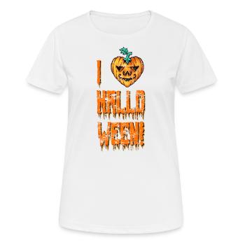I love Halloween - Party Kostüm - Frauen T-Shirt atmungsaktiv - Weiß - Vorne - AI Model Female 172 dark (172cm)