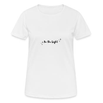 Soyez la lumière - T-shirt respirant Femme - blanc - Devant - AI Model Female 172 dark (172cm)