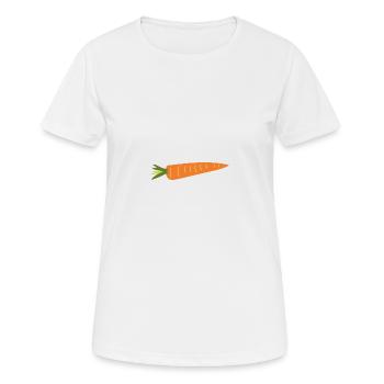 Lecker Möhrchen - Frauen T-Shirt atmungsaktiv - Weiß - Vorne - AI Model Female 172 dark (172cm)