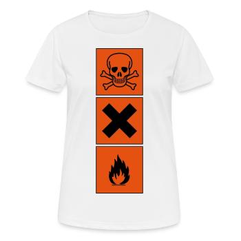 signe de danger - T-shirt respirant Femme - blanc - Devant - AI Model Female 172 dark (172cm)