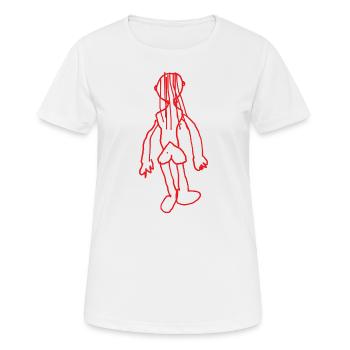 Po Herz Popo Herz Arsch Herz Mensch Po - Frauen T-Shirt atmungsaktiv - Weiß - Vorne - AI Model Female 172 dark (172cm)