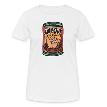 Canette de Chill Out Con Carne - T-shirt respirant Femme - blanc - Devant - AI Model Female 172 dark (172cm)