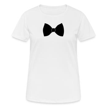Fliege - Frauen T-Shirt atmungsaktiv - Weiß - Vorne - AI Model Female 172 dark (172cm)