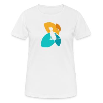 Dressage de chiens École canine - T-shirt respirant Femme - blanc - Devant - AI Model Female 172 dark (172cm)