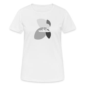Kajak Paddeln Rafting - Frauen T-Shirt atmungsaktiv - Weiß - Vorne - AI Model Female 172 dark (172cm)