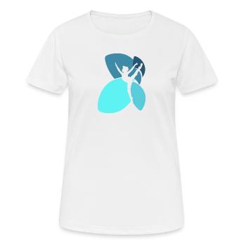 Entraîneur de gymnastique Équilibre sur les mains - T-shirt respirant Femme - blanc - Devant - AI Model Female 172 dark (172cm)