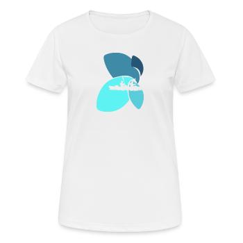 Kajak Paddeln - Frauen T-Shirt atmungsaktiv - Weiß - Vorne - AI Model Female 172 dark (172cm)