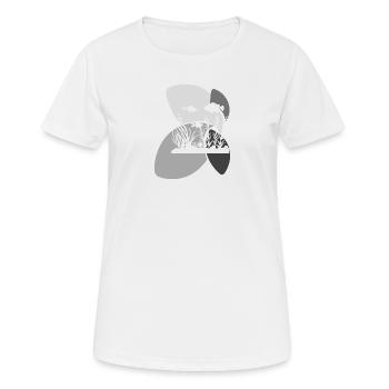 Aquarium Animaux Marins Eau - T-shirt respirant Femme - blanc - Devant - AI Model Female 172 dark (172cm)