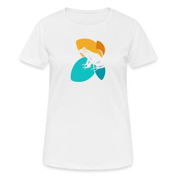 Frosch Lurch Laubfrosch - Frauen T-Shirt atmungsaktiv - Weiß - Vorne - AI Model Female 172 dark (172cm)