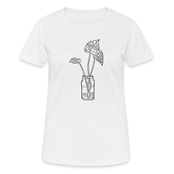 Pflanze - Frauen T-Shirt atmungsaktiv - Weiß - Vorne - AI Model Female 172 dark (172cm)