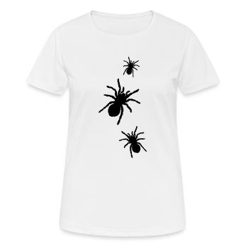 silhouette d'araignée - T-shirt respirant Femme - blanc - Devant - AI Model Female 172 dark (172cm)