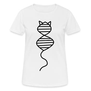 Génétique de l'ADN du chat - T-shirt respirant Femme - blanc - Devant - AI Model Female 172 dark (172cm)