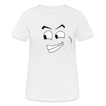 Sourire - T-shirt respirant Femme - blanc - Devant - AI Model Female 172 dark (172cm)