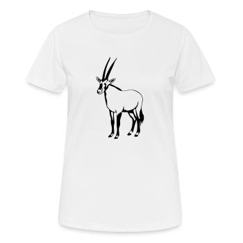 Oryx - Antilope - Frauen T-Shirt atmungsaktiv - Weiß - Vorne - AI Model Female 172 dark (172cm)